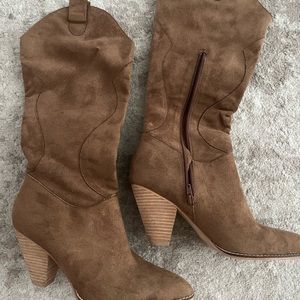 Suede Western style boots